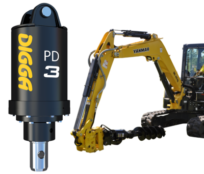 Digga auger drive for mini excavator 2–5 T