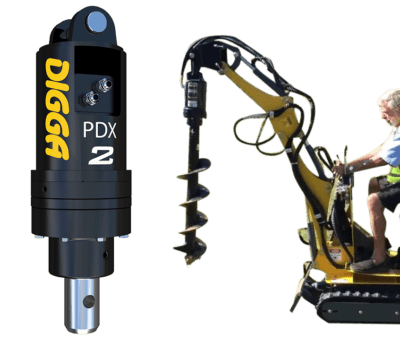 Digga Grondboor voor Minigraver van 750 KG tot 2 TON